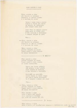 Letra da canção "Pare, escute e olhe"