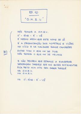 Letra da canção "Ep. 10 - "O.M.E.V."" + partitura