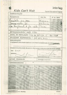 Recibo de equipamento informático