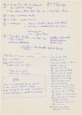 Apontamentos diversos + poemas