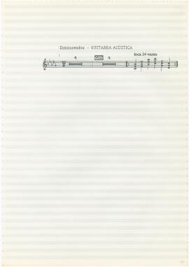 Parte de guitarra acústica da canção "Diminuendos"