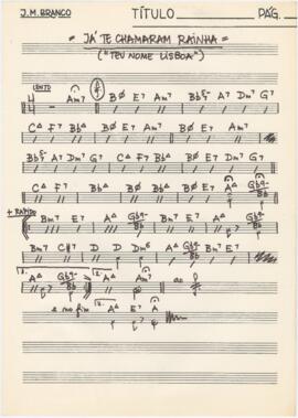 Cifras da canção "Já te chamaram rainha" ("Teu nome Lisboa")