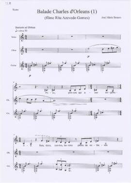 Partitura e letra de "Balade"