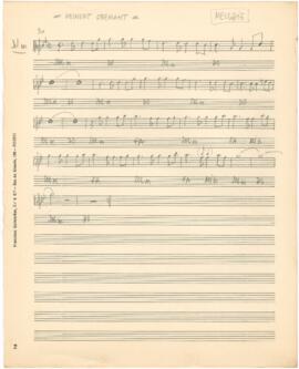 Partitura da melodia da canção "Meinert Hobbéma"