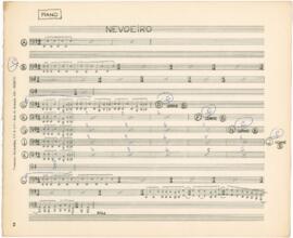 Parte de piano da canção "Nevoeiro"