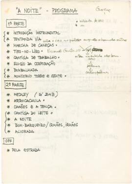 "A Noite" - Programa