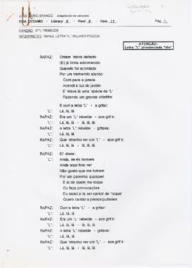 Letra da canção "O "L" rebelde"