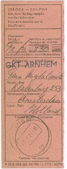 Cupão de pagamento de encomenda de discos