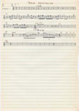 Parte de flauta 1 da canção "A Bela Adormecida"