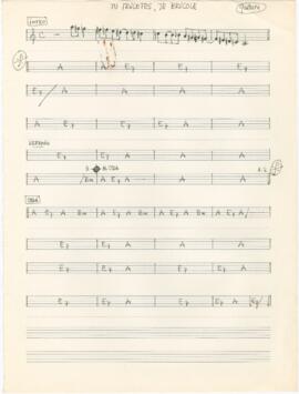 Partitura e cifras para guitarra da canção "La maison qui nous est chère"