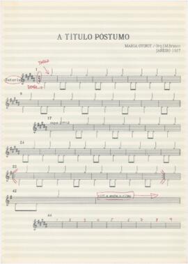 Parte de bateria da canção "A título póstumo"