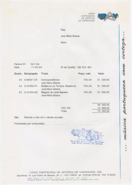 Factura da UPAV