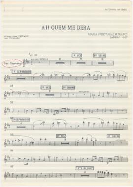 Parte de saxofone soprano da canção "Ai! Quem me dera"