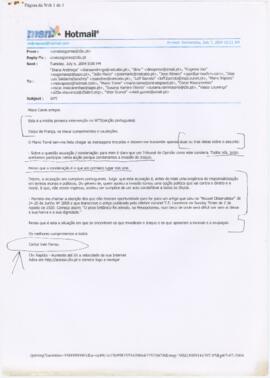 Correspondência de Carlos Vale Ferraz