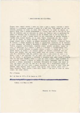 Artigo de Manuela de Freitas