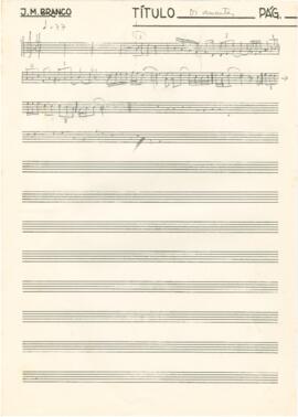 Partitura da canção "Os amantes"