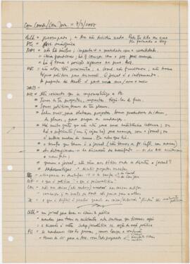 Apontamentos de reunião do "Mudar de Vida"