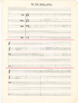 Partitura geral da canção "Por Trás Daquela Janela" + partitura geral da canção "C...