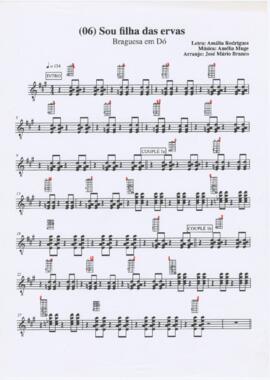 Parte de viola braguesa da canção "Sou filha das ervas"