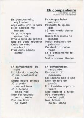 Letra da canção "Eh companheiro"