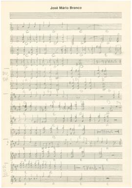 Partitura e cifras da canção "Aqui há muito peixe"