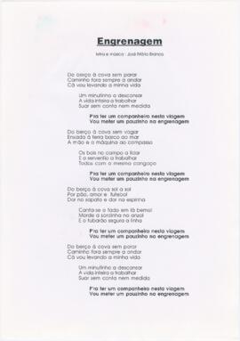 Letra da canção "Engrenagem"