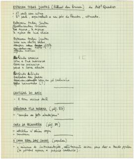 Alinhamentos e apontamentos