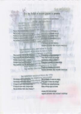 Letra da canção "Se te falta a sopa para o prato"