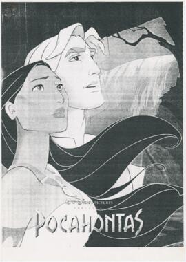 Folheto promocional do filme "Pocahontas"