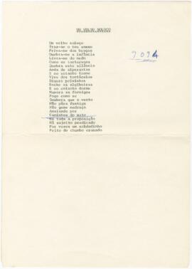 Letra da canção "Um Velho Soluço"