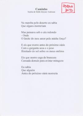 Poema "Caminho"