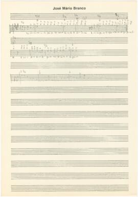 Partitura da melodia para voz da canção "Década de Salomé"