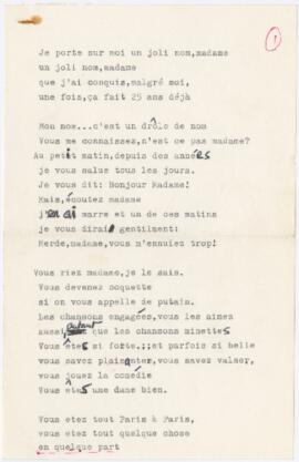 Poema / letra de canção