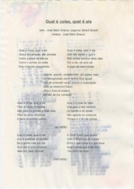 Letra da canção "Qual é coisa, qual é ela"