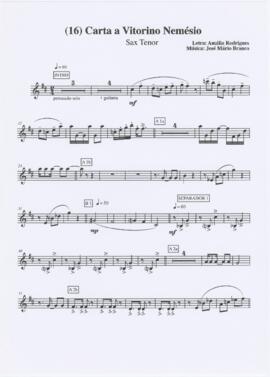 Parte de saxofone soprano da canção "Carta a Vitorino Nemésio"