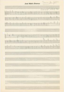 Partitura da canção "Terreiro dos Passos"