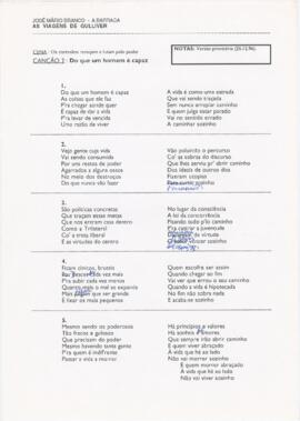 Letra da canção "Do que um homem é capaz"