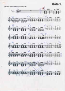 Parte de piano de "Alma Herida (Bolero)"