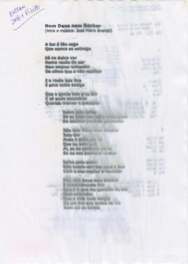 Letra da canção "Nem Deus nem Senhor"