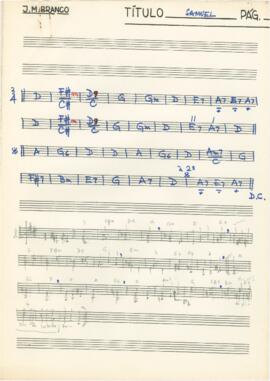Carta, partituras e cifras relativas à canção "Manifestação"