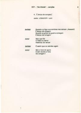 Letra da canção "É tempo de coragem"