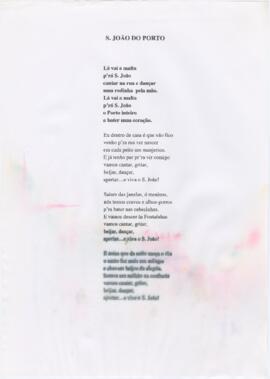 Letra da canção "S. João do Porto"