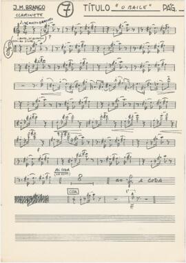 Parte de clarinete de "O baile"
