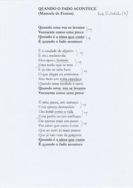 Quando o Fado Acontece