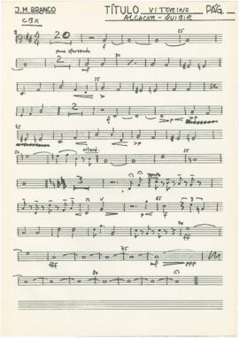 Parte de contrabaixo da canção "Alcácer Quibir"