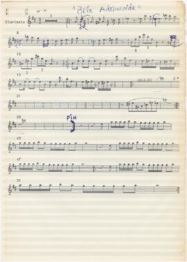 Parte de clarinete da canção "A Bela Adormecida"