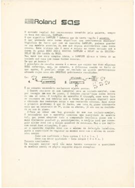 Anúncios promocionais de teclados e sintetizadores Roland