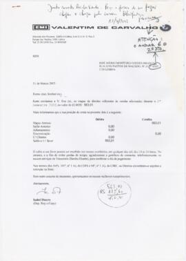 Correspondência de Isabel Duarte (EMI-Valentim de Carvalho) para José Mário Branco + mapa de roya...