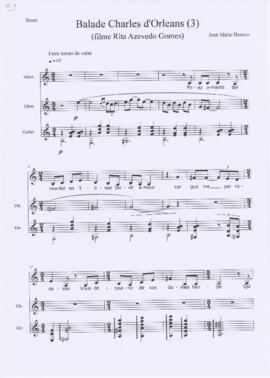 Partitura de "Balade"