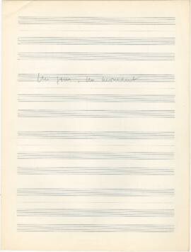 Partitura e cifras da canção "Un jour, un moment"